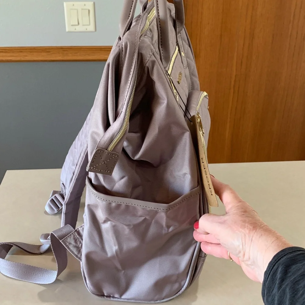KROSER Quilted Backpack in Dusty Pink. NWT